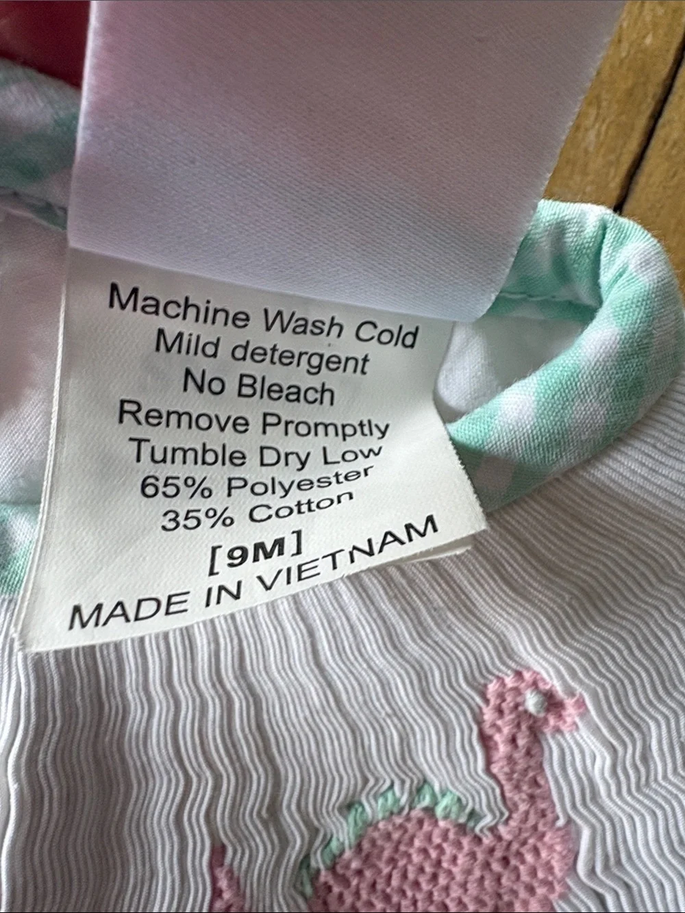 Stitchy Fish Baby Girl Smocked Romper 9m